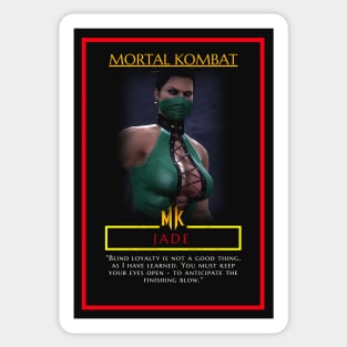 Jade Mortal Kombat (Mortal Kombat X) Good Characters, Poster and more. Sticker